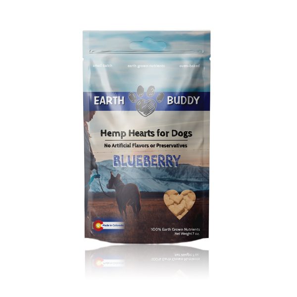Earth Buddy Hemp Hearts for Dogs Blueberry
