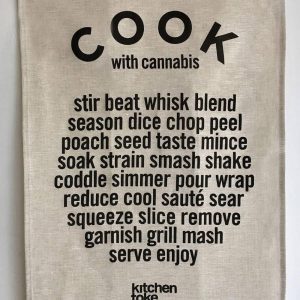 Cook with cannabis tea towel